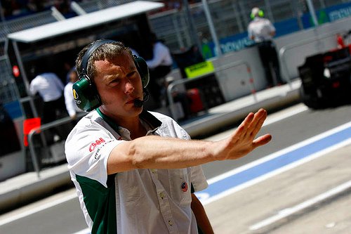 Stuart with Lotus Formula1 team ready for action