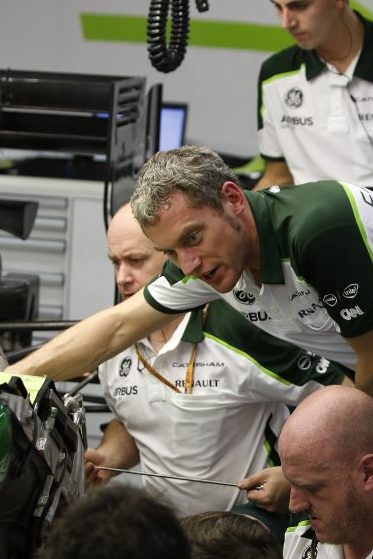 Stuart with Caterham Formula1 team in the thick of a rapid power unit swap